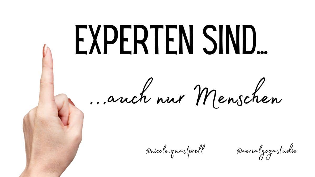 Experten sind auch nur Menschen